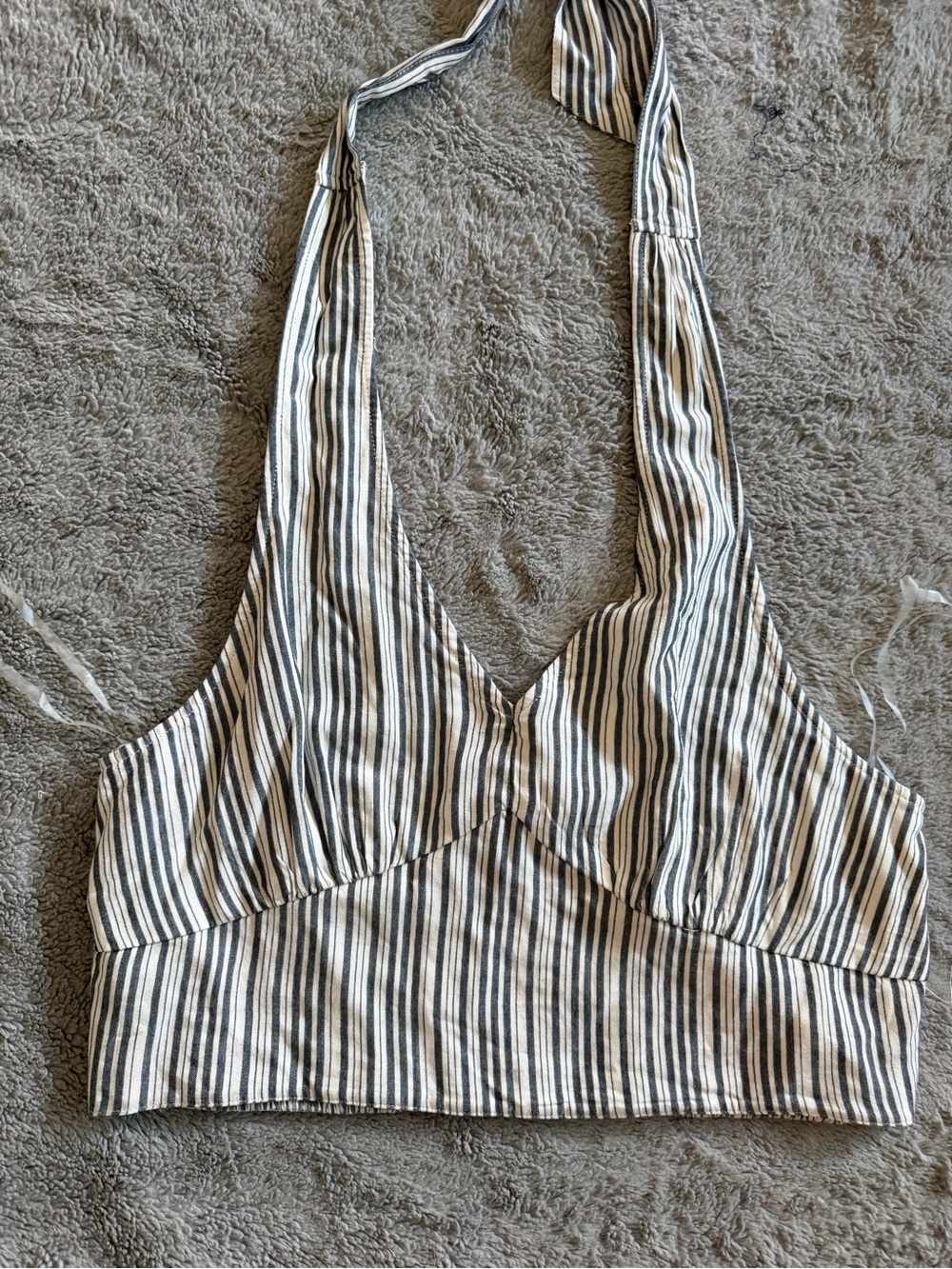 NWT American Eagle Hook It Up Better Together Striped Halter Crop Top Large